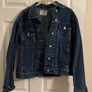 dark blue denim jacket worn once or twice